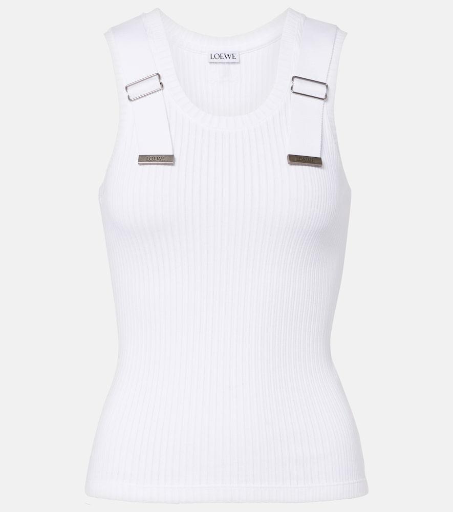 loewe ribbed-knit cotton-blend tank top