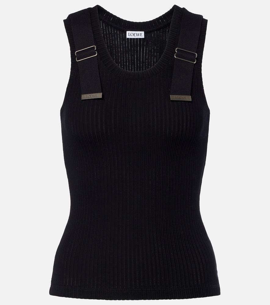 loewe ribbed-knit cotton-blend tank top