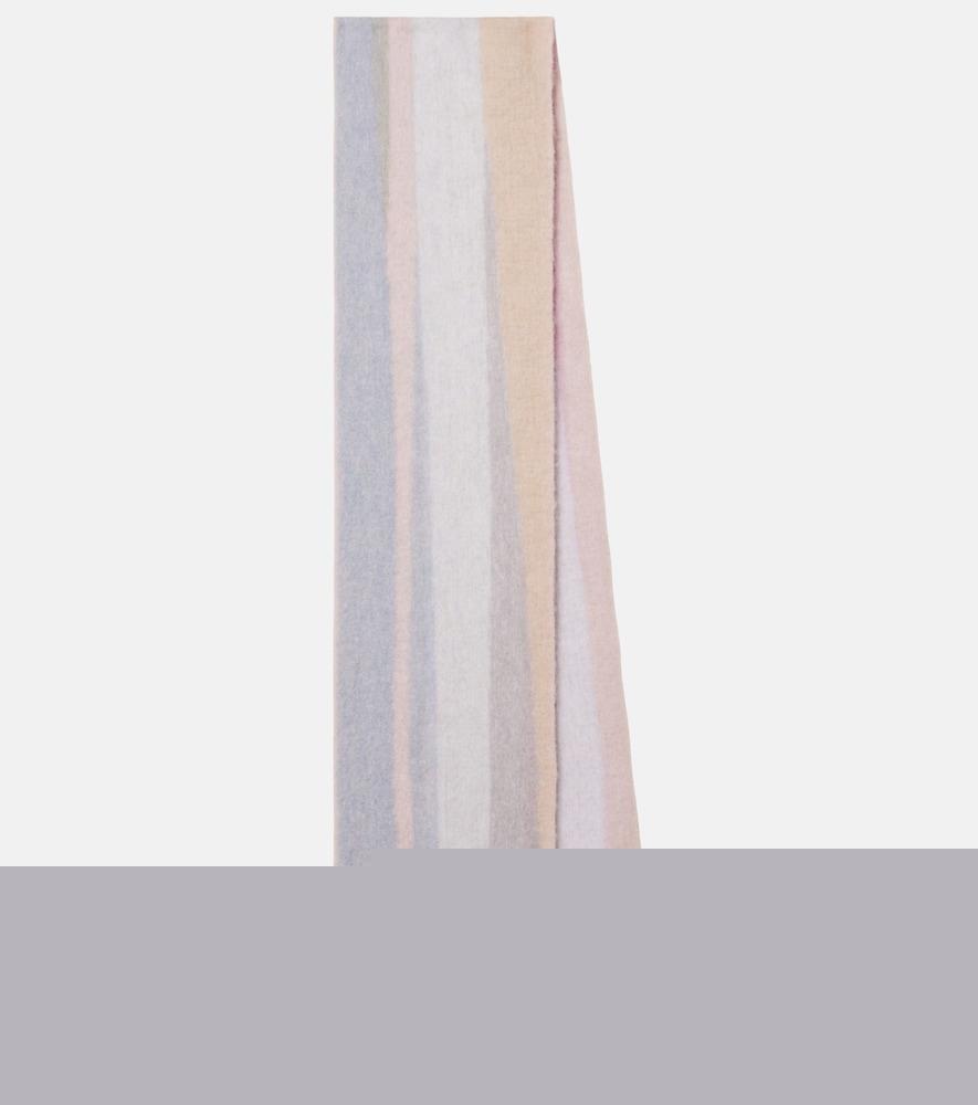 loewe striped alpaca and wool-blend scarf