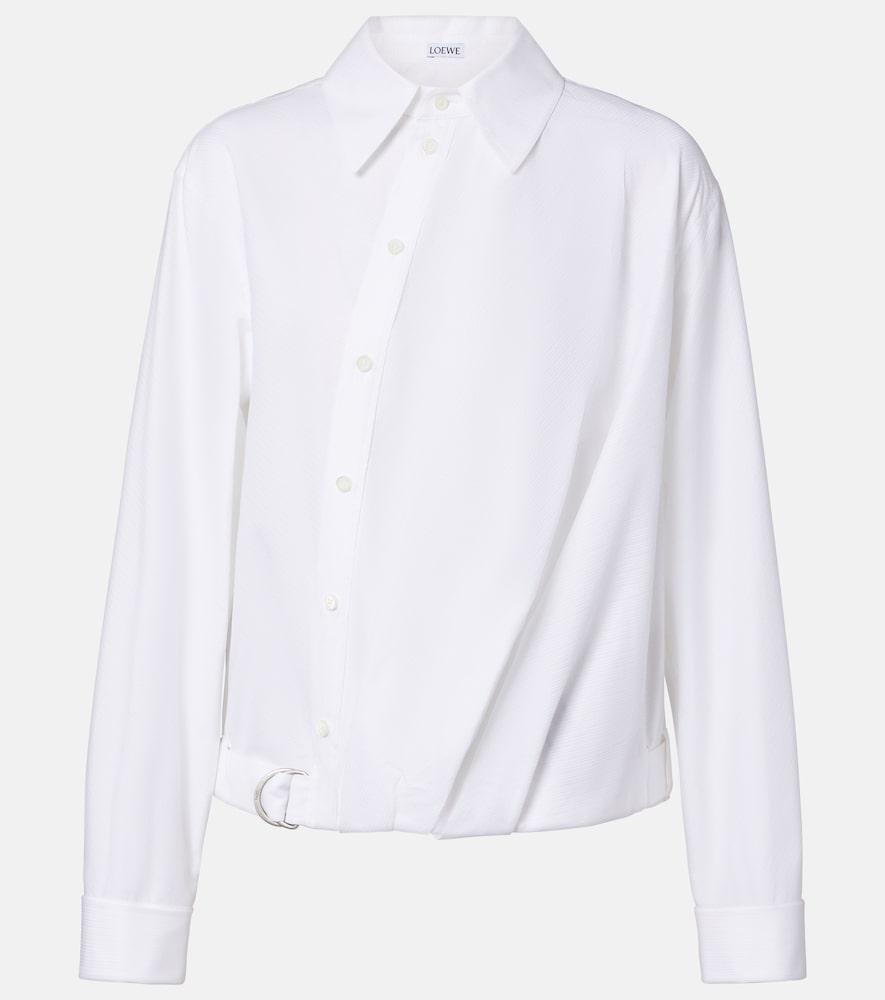 loewe striped cotton poplin shirt