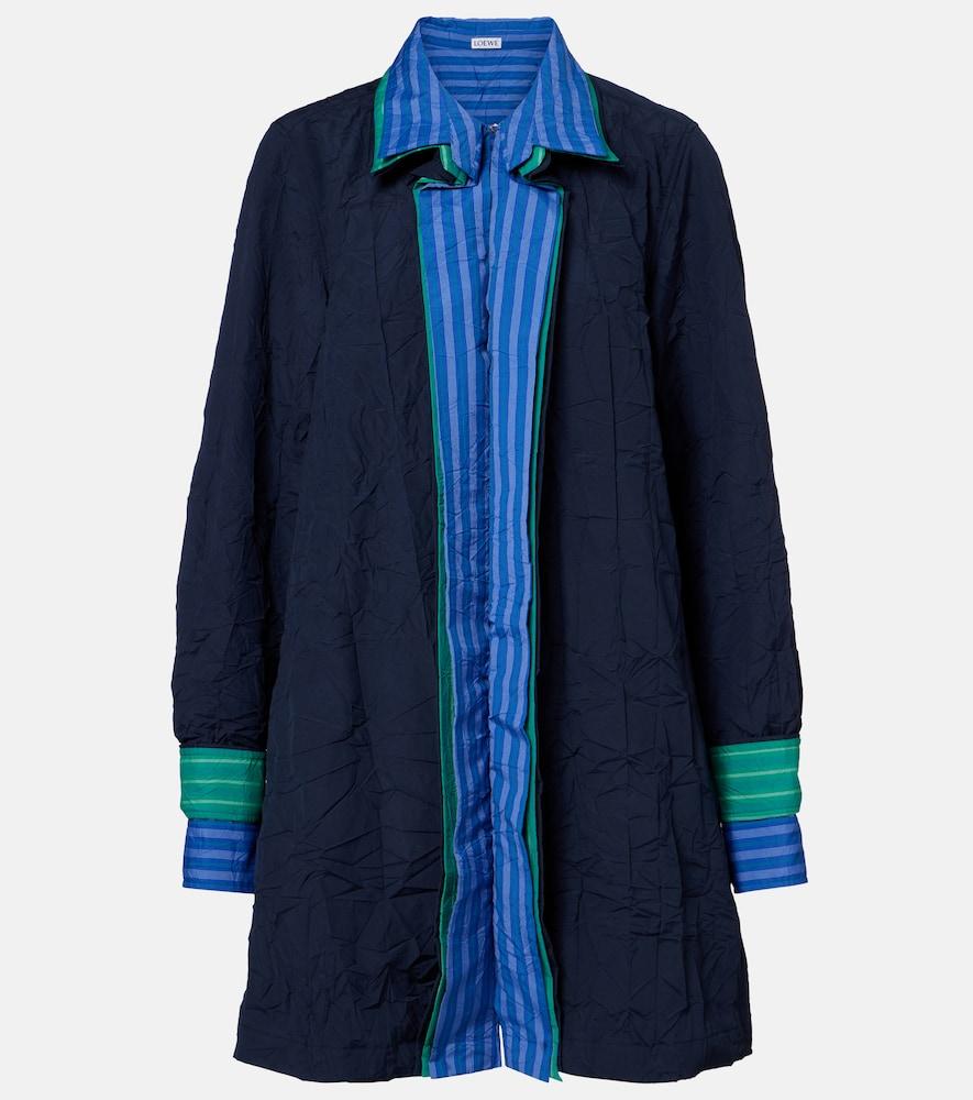 loewe striped technical cotton-blend shirt dress