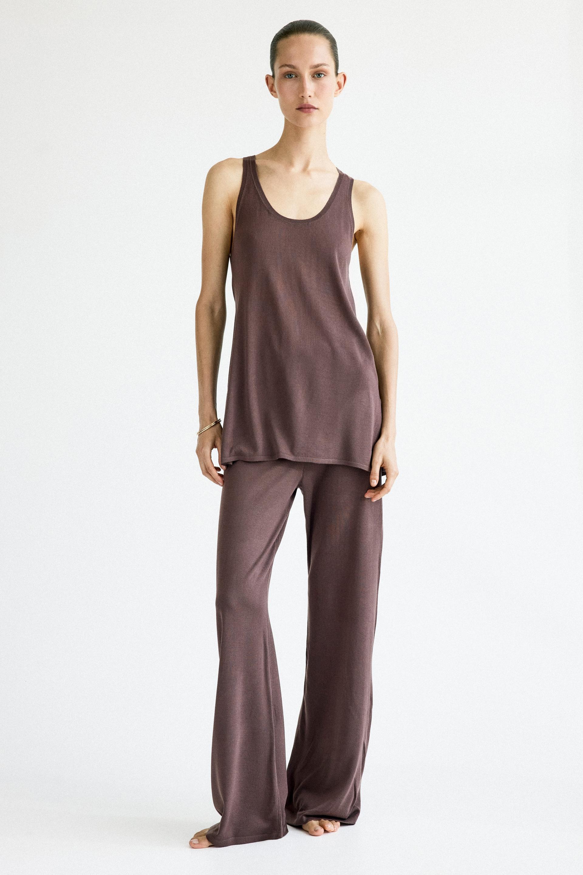 long fine-knit top