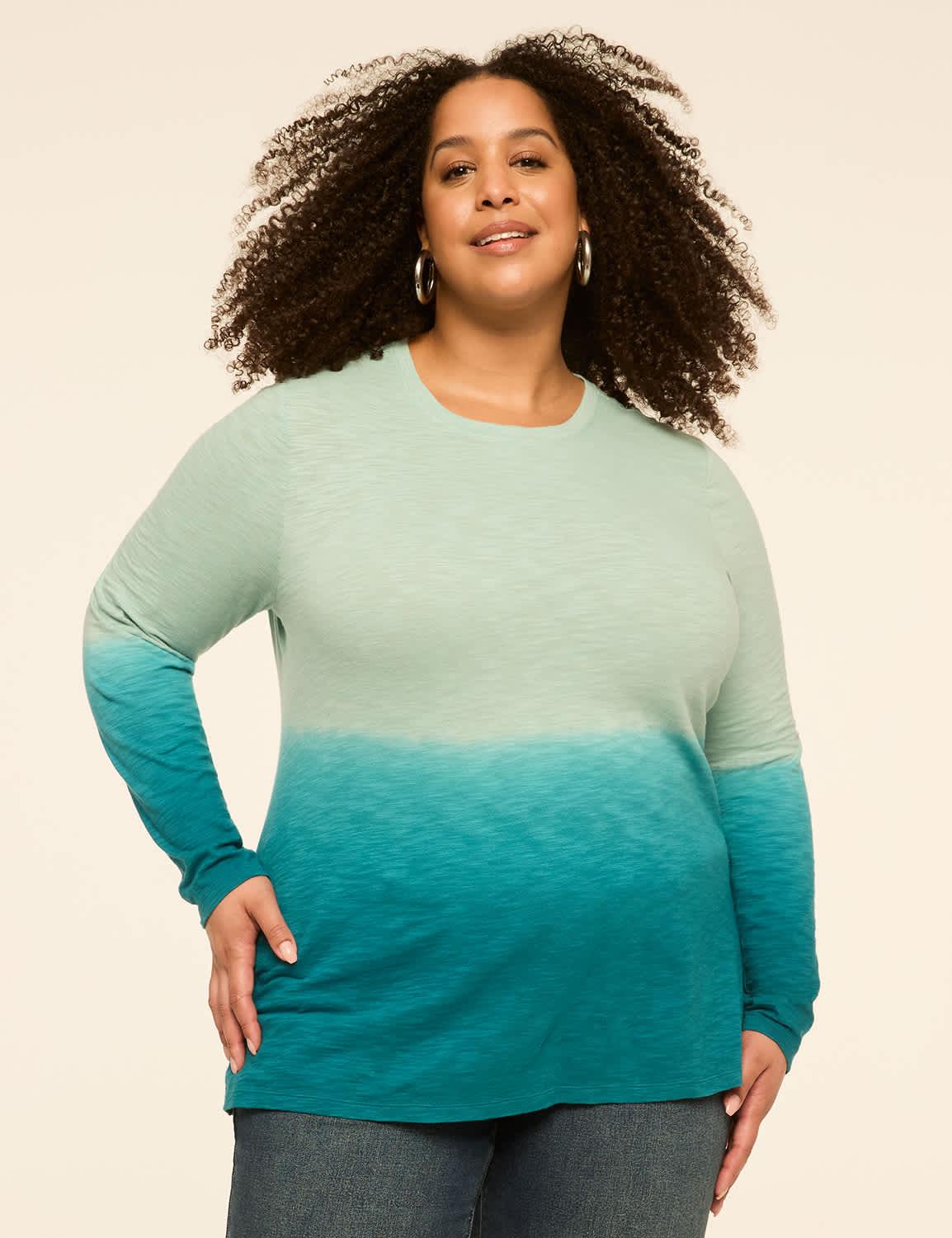 long-sleeve crew-neck layering tee