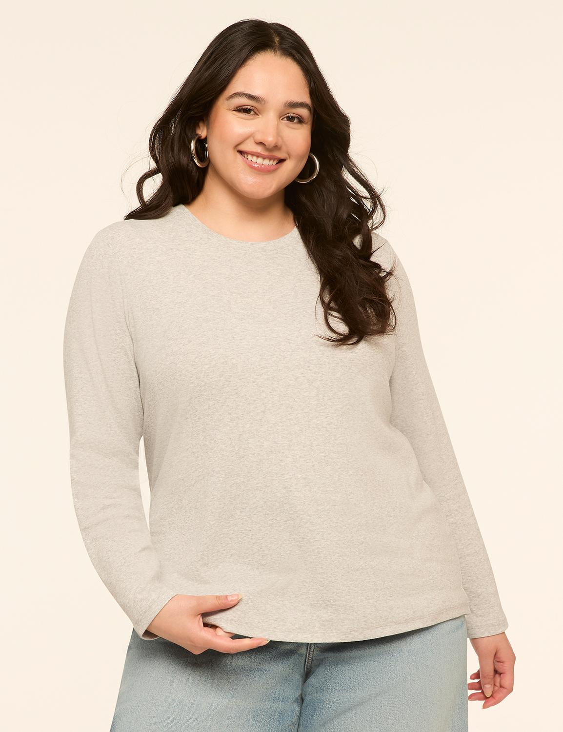 long-sleeve crew-neck layering tee