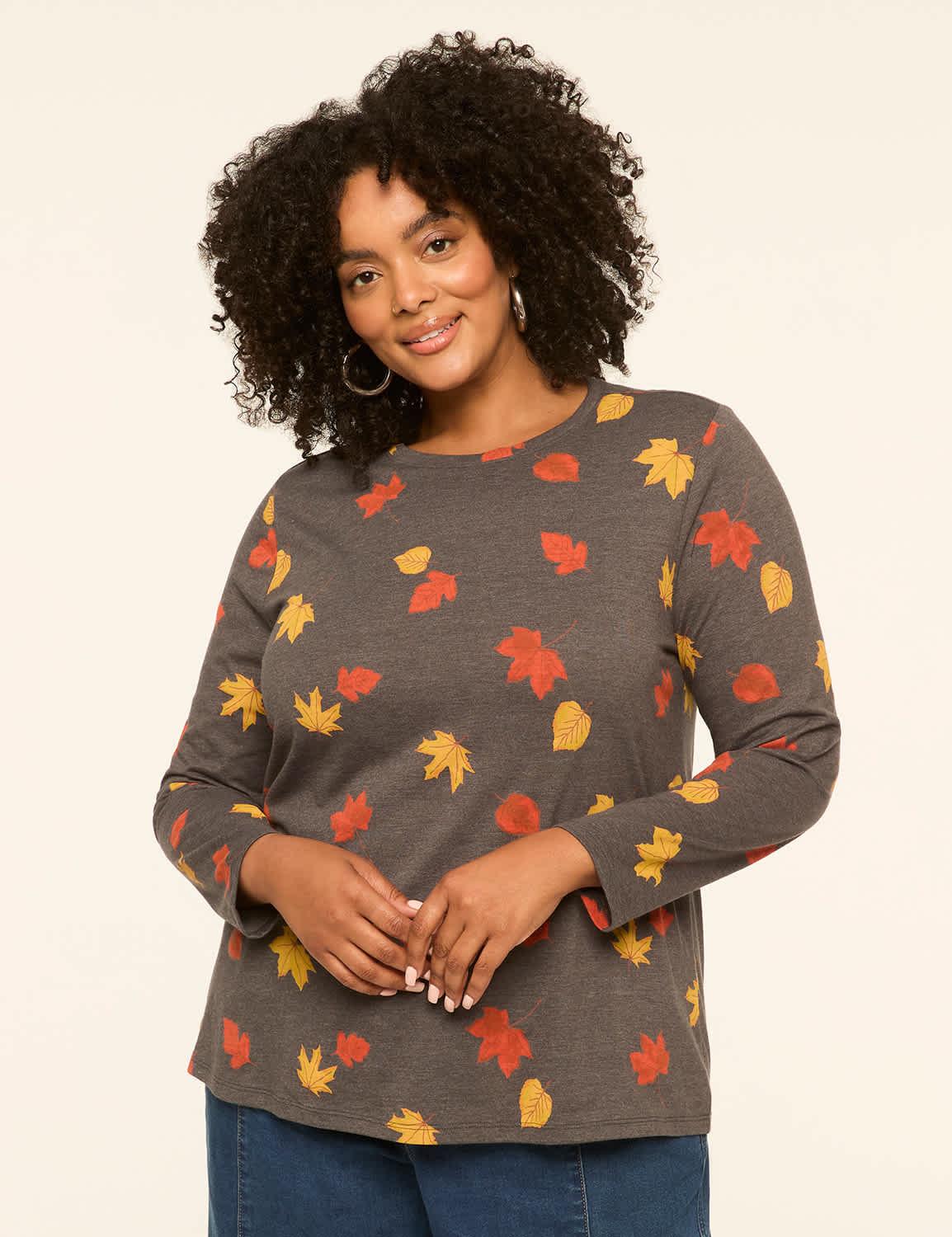 long-sleeve crew-neck layering tee