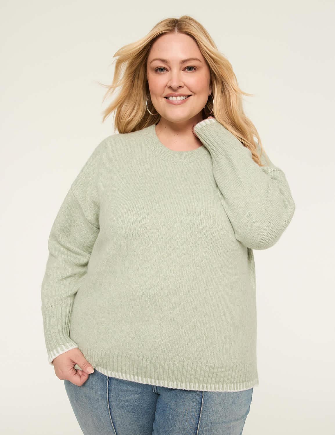 long-sleeve crew-neck sweater