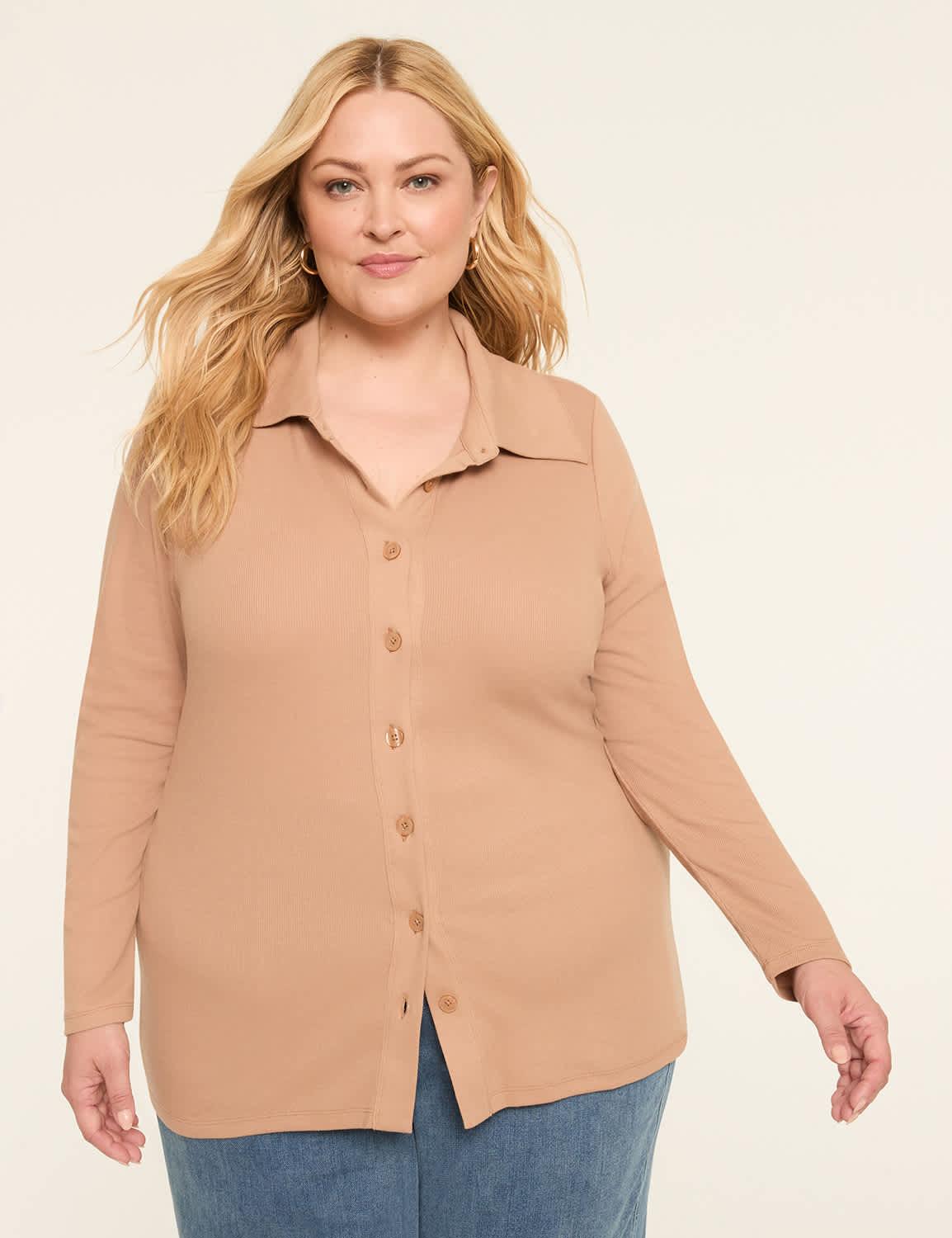long-sleeve rib polo