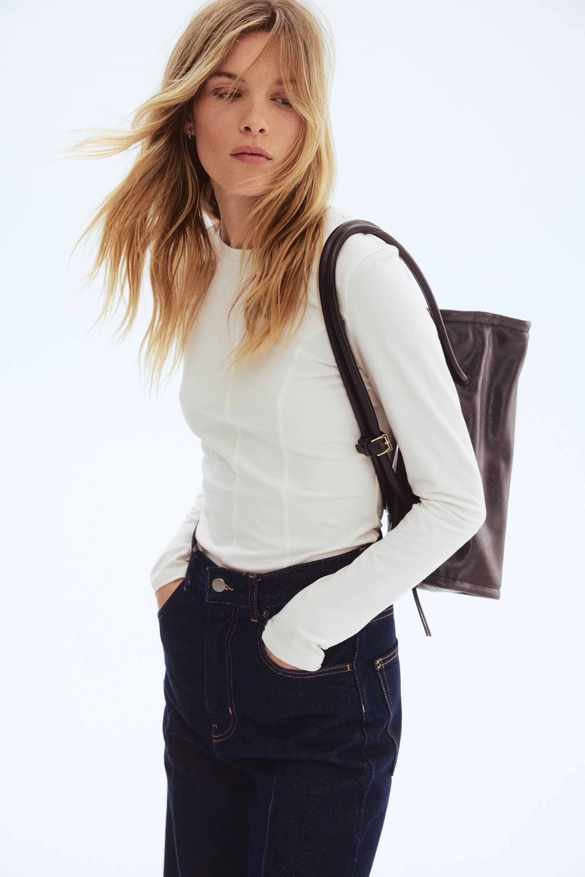 long-sleeved jersey top