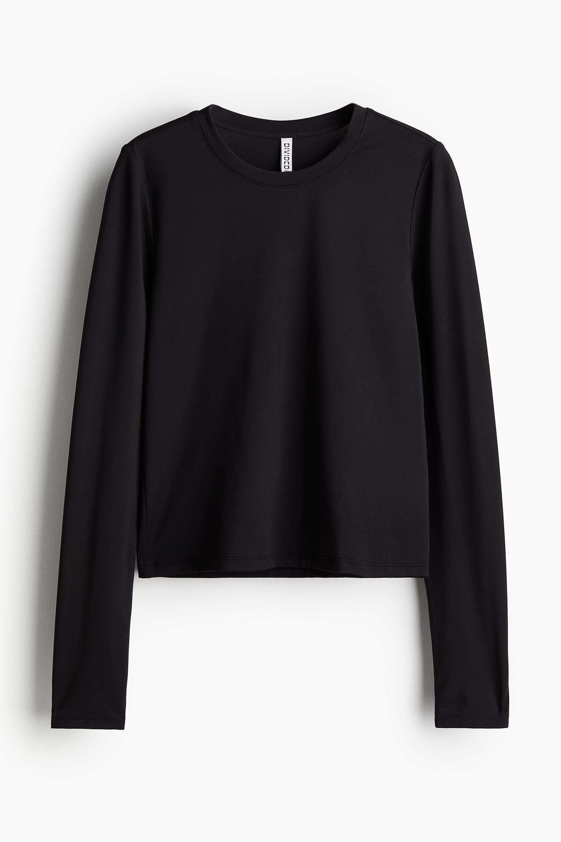 long-sleeved microfiber top