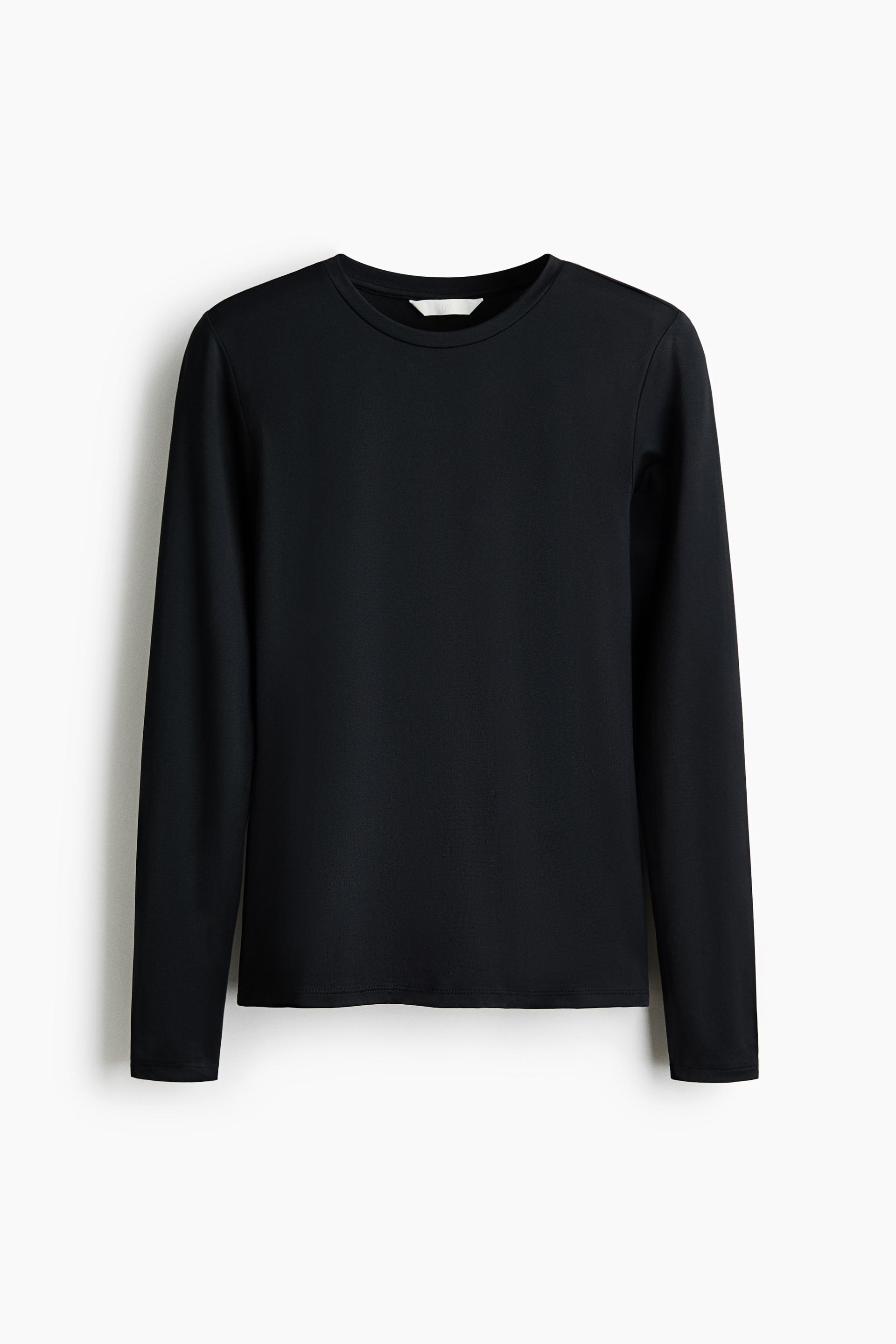 long-sleeved microfiber top