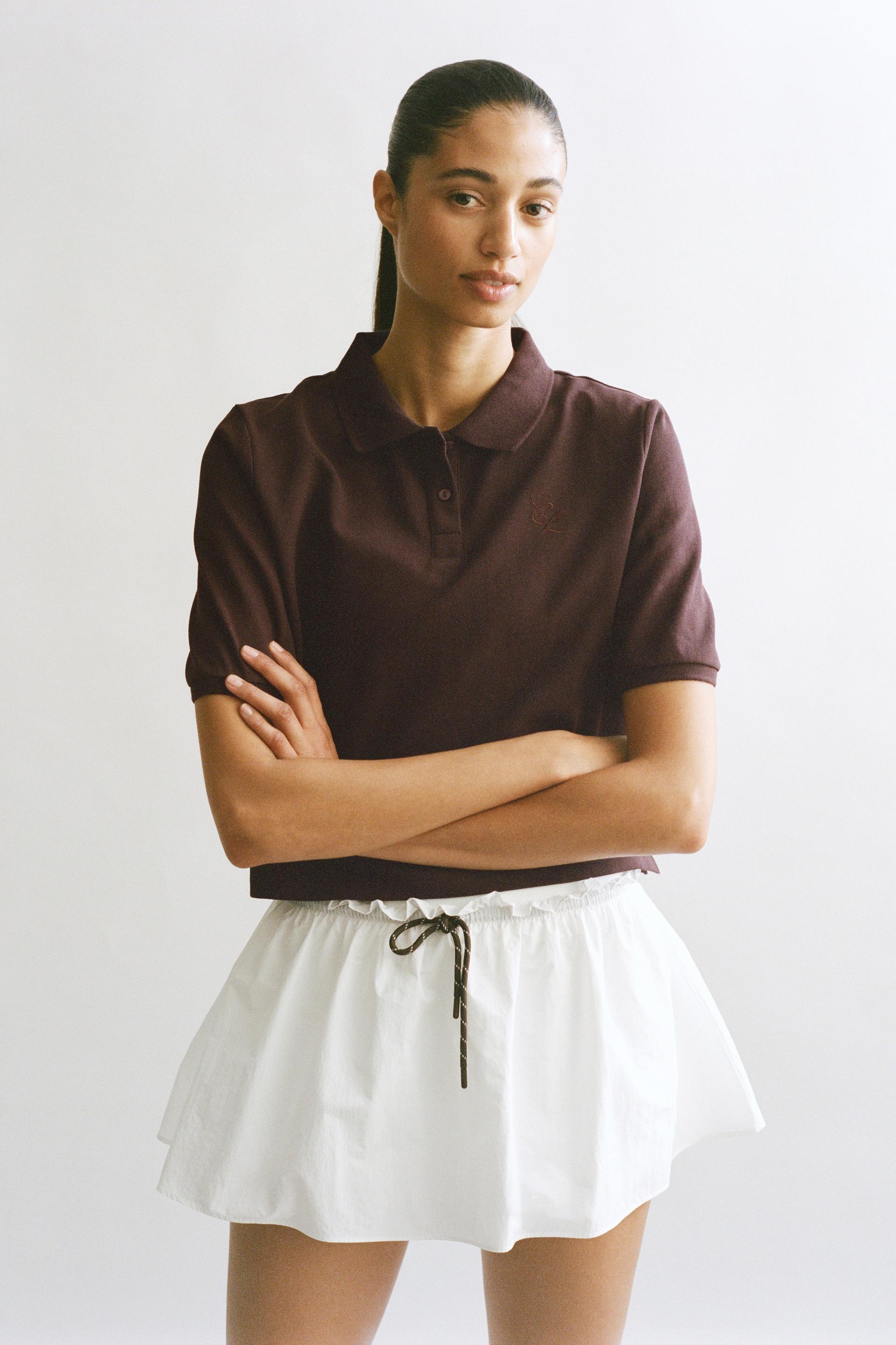 loose-fit sports polo shirt