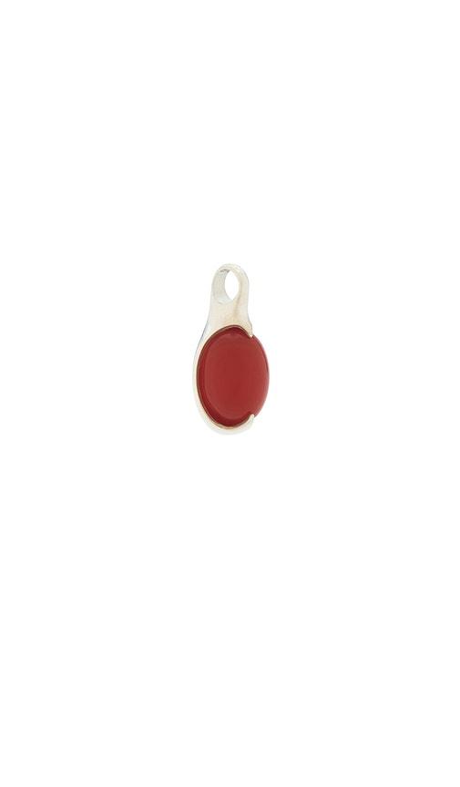 loren stewart orb pendant necklace in red.