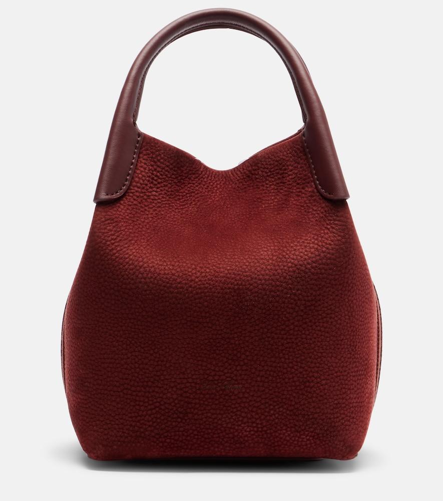 loro piana bale small leather top-handle bag
