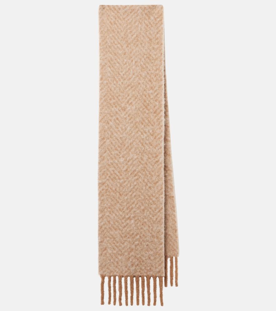 loro piana chevron alpaca-blend scarf