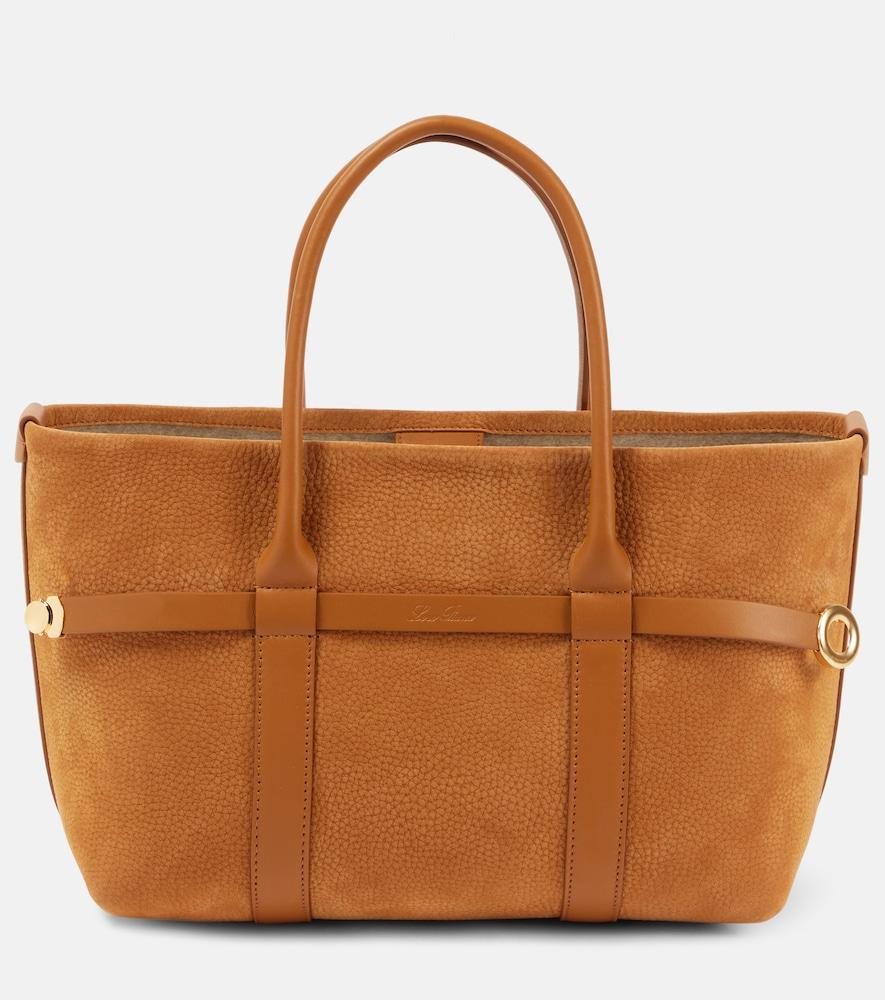 loro piana ghiera small leather tote bag