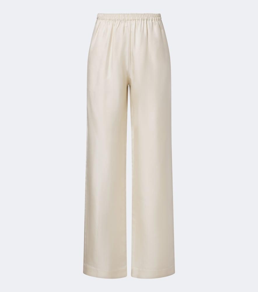loulou de saison alera silk twill wide-leg pants