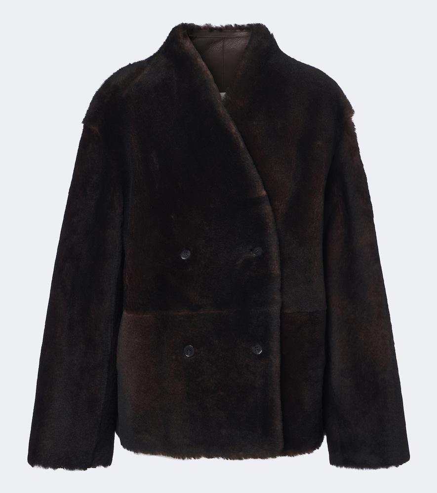 loulou de saison catherine reversible shearling jacket