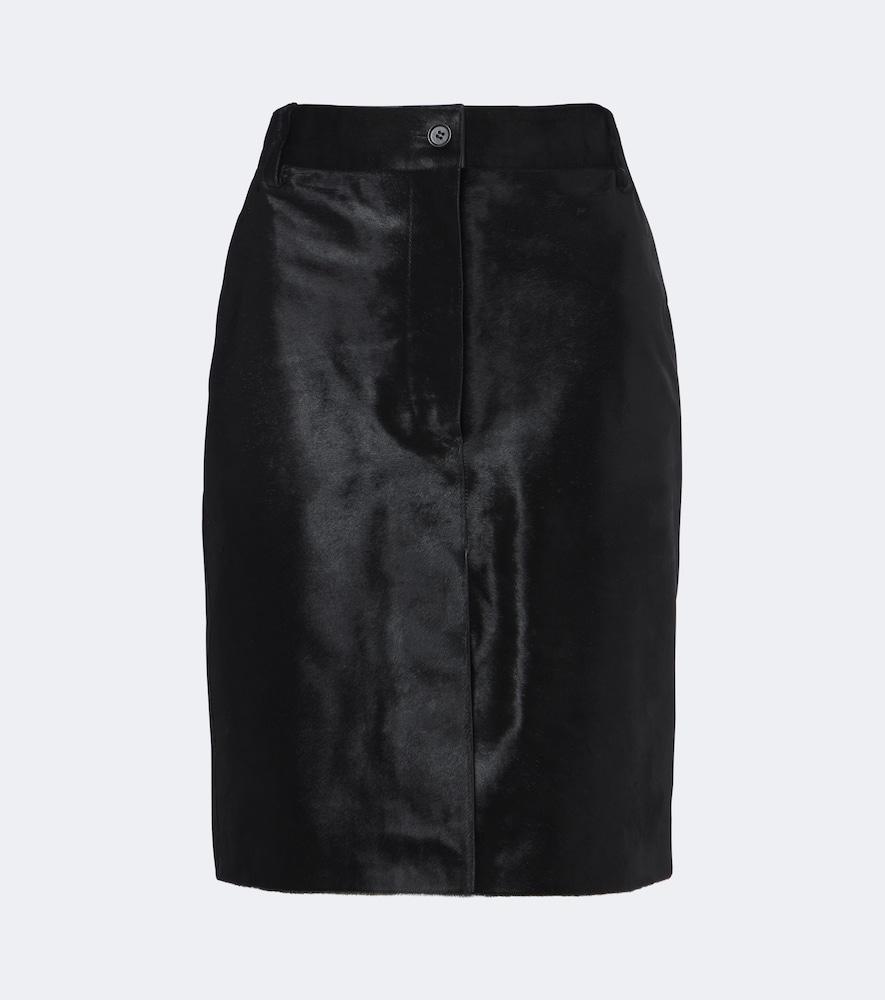 loulou de saison debi calf hair miniskirt