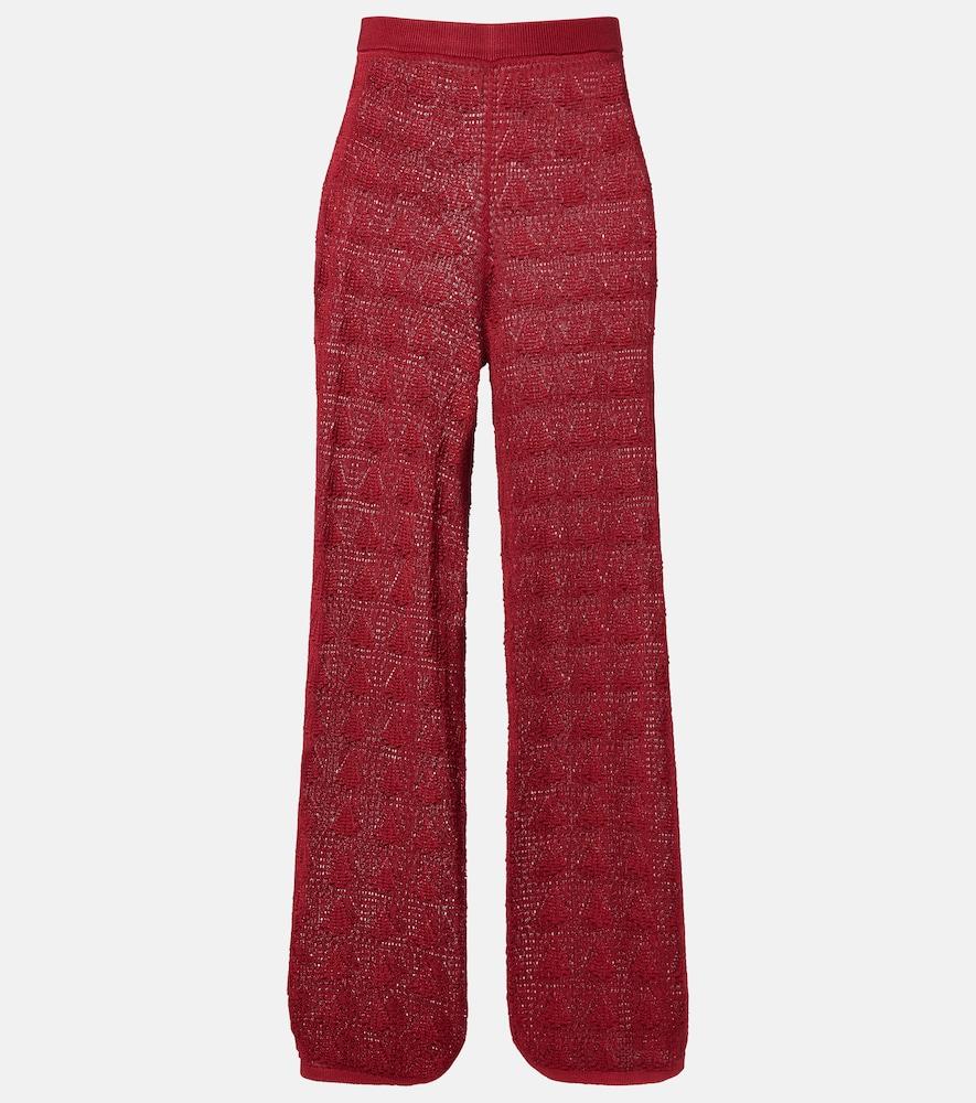 loulou de saison egeo knitted wide-leg pants
