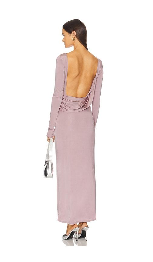 lovers and friends abigail maxi dress in mauve. - size l (also in m, s, xl, xs)