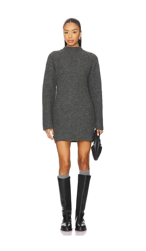 lovers and friends abra sweater dress in charcoal. - size s (also in xs)