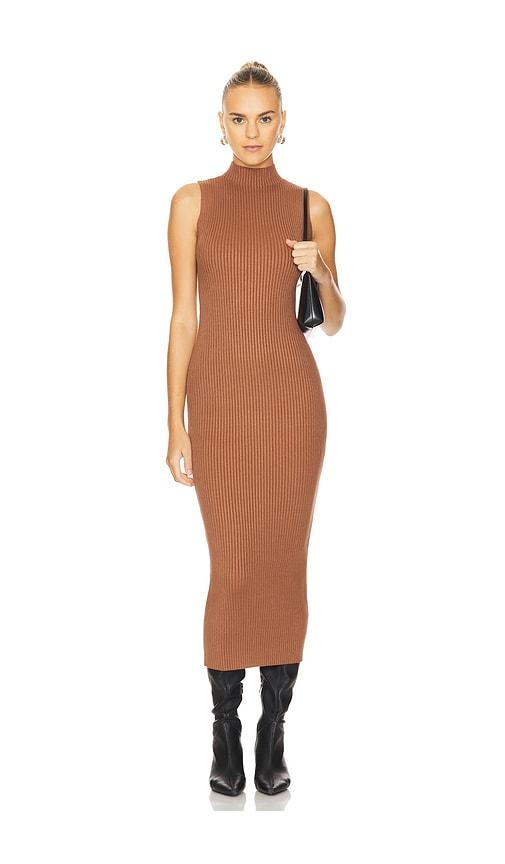 lovers and friends adalee midi dress in brown. - size l (also in s, m)