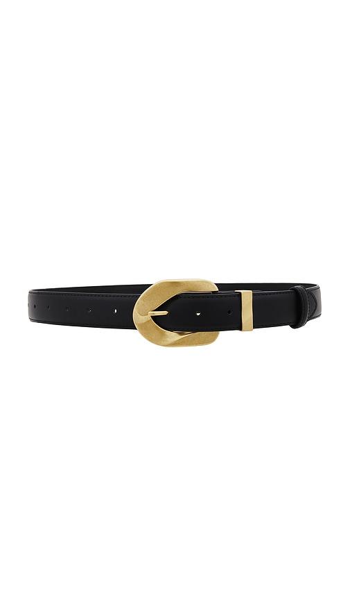 lovers and friends adana leather belt in black.