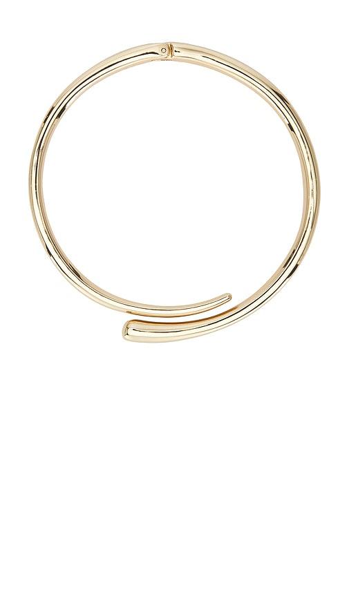 lovers and friends addison choker in metallic gold.