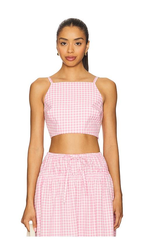 lovers and friends aimee crop top in pink. - size m (also in xs, s, xl)
