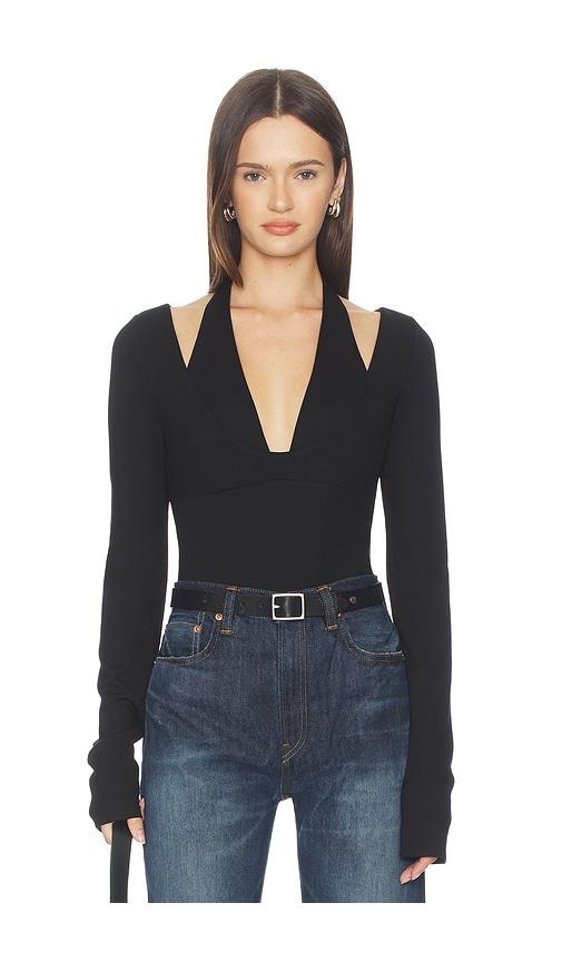 lovers and friends ainsley bodysuit in black. - size m (also in xs, xxs, s)