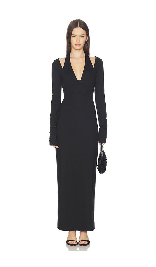 lovers and friends ainsley maxi dress in black. - size l (also in xs, xxs, s, m)
