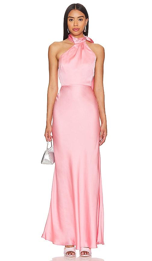 lovers and friends albie gown in pink. - size l (also in m)