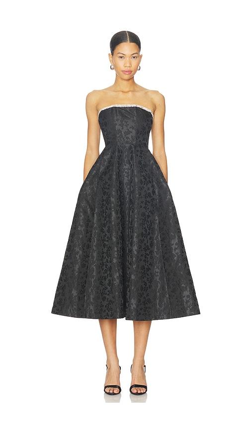lovers and friends alexandra midi dress in black. - size m (also in xs, xxs, s)