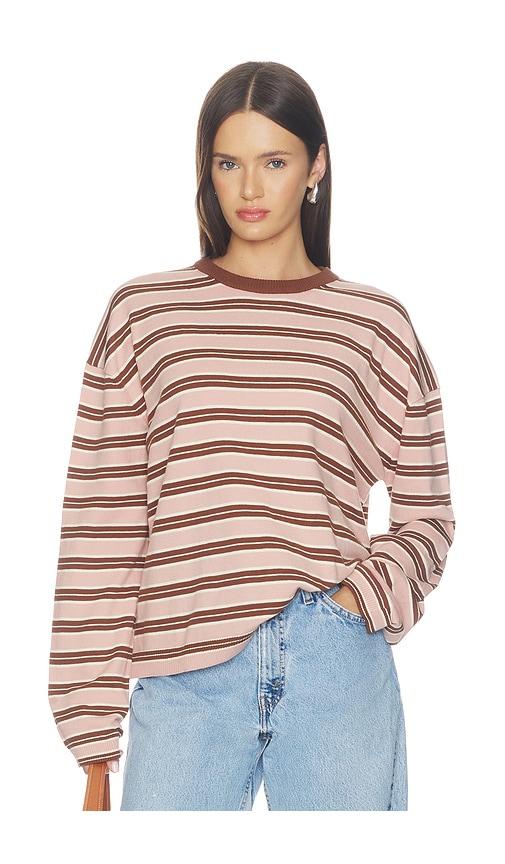 lovers and friends amalia crew neck sweater in pink. - size m (also in s, xl, xs, xxs)