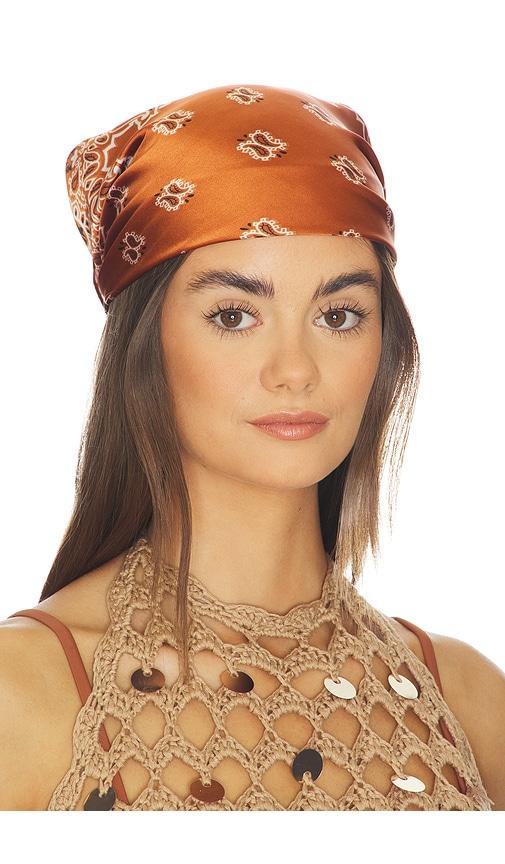 lovers and friends amaya scarf in burnt orange.