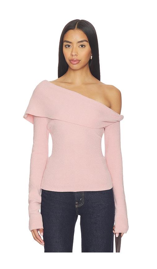 lovers and friends arya off the shoulder sweater in pink. - size l (also in xs, s, m)