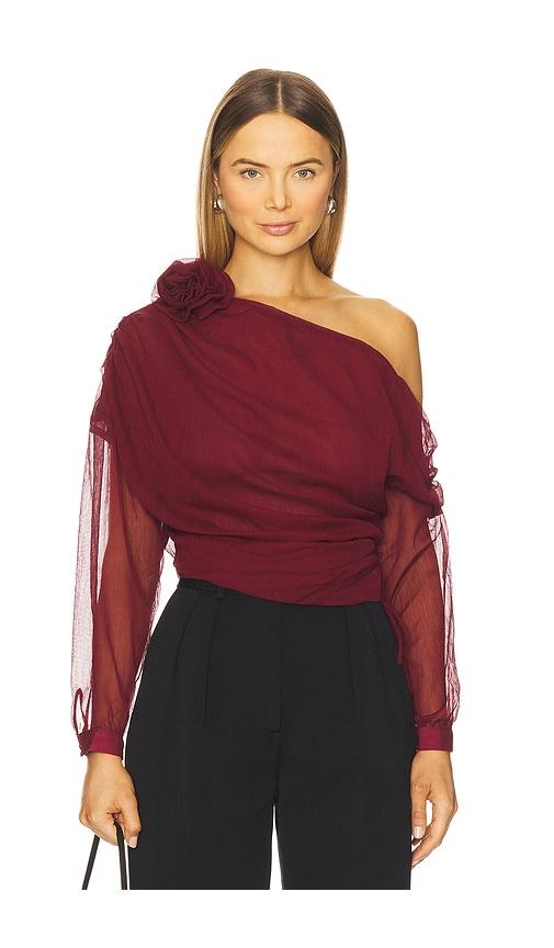 lovers and friends asha top in burgundy. - size s (also in xxs, xs, xl)