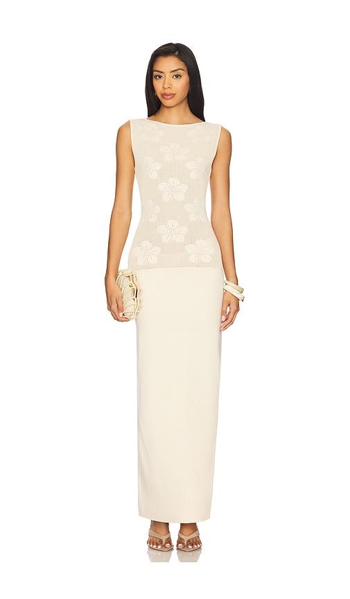 lovers and friends aubery maxi dress in cream. - size l (also in xl)