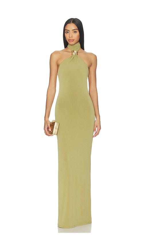 lovers and friends beila maxi dress in olive. - size m (also in xl)