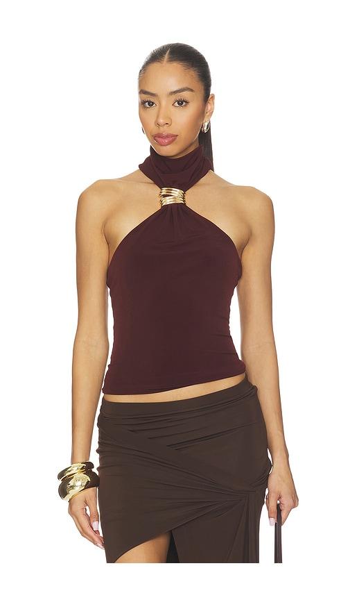 lovers and friends beila top in chocolate. - size l (also in xs, xxs, m, xl)