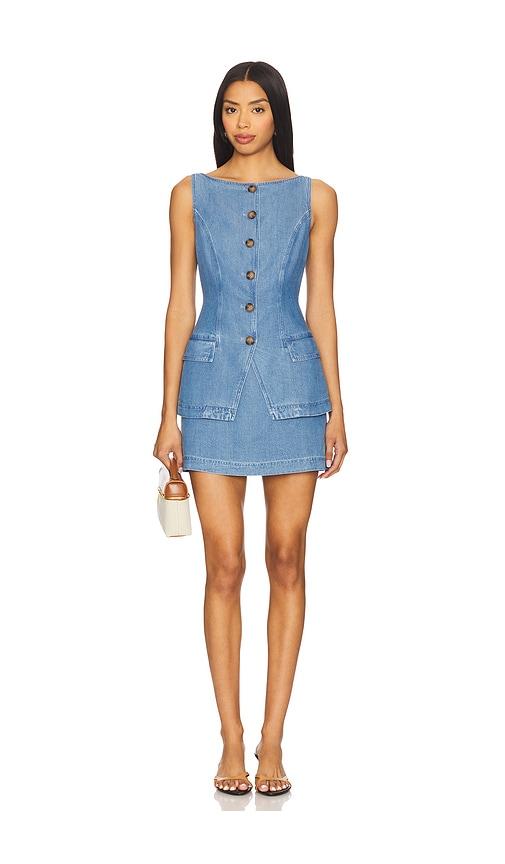 lovers and friends belle mini dress in blue. - size s (also in xxs, xs, xl)