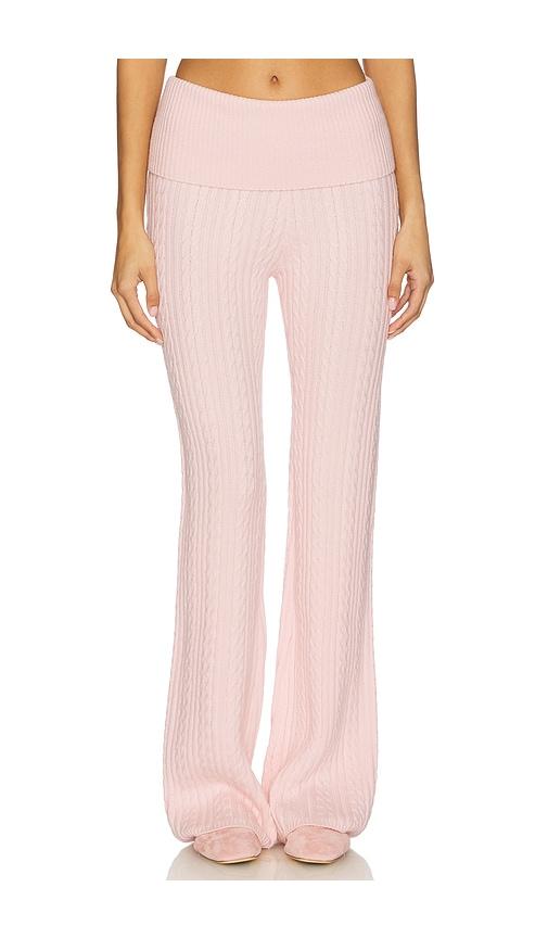 lovers and friends bessie knit pant in pink. - size l (also in s, xl)