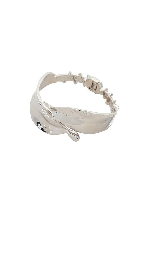 lovers and friends bethany cuff in metallic silver.