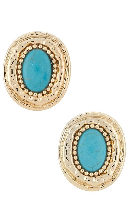 lovers and friends bianca earrings in metallic gold.