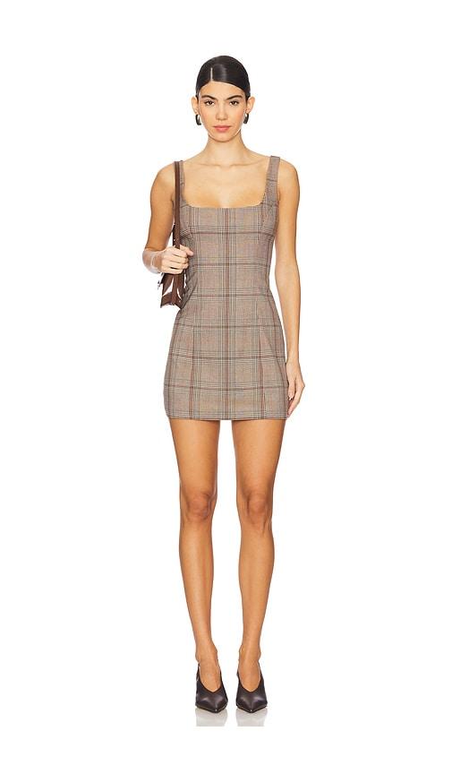 lovers and friends bonnie mini dress in beige. - size l (also in m)