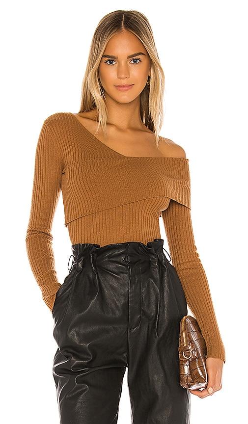 lovers and friends booker sweater in brown. - size xl (also in l)
