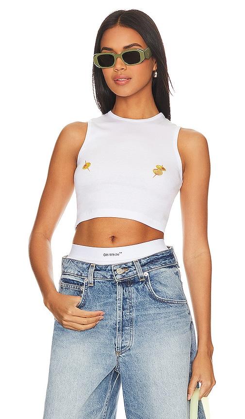 lovers and friends breakfast club tank in white. - size m (also in xs, s)