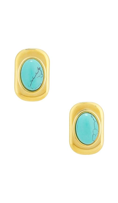 lovers and friends briella earrings in metallic gold.