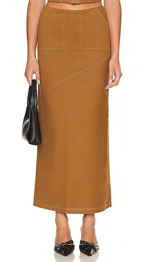 lovers and friends cal skirt in beige. - size m (also in s)