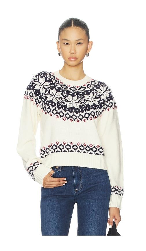 lovers and friends calix fair isle sweater in cream. - size l (also in xs, s, m)